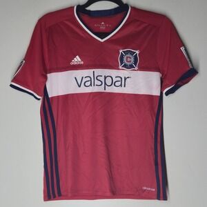 Adidas MLS Chicago Fire Soccer Jersey Red Youth Large #13 Sports Athleisure